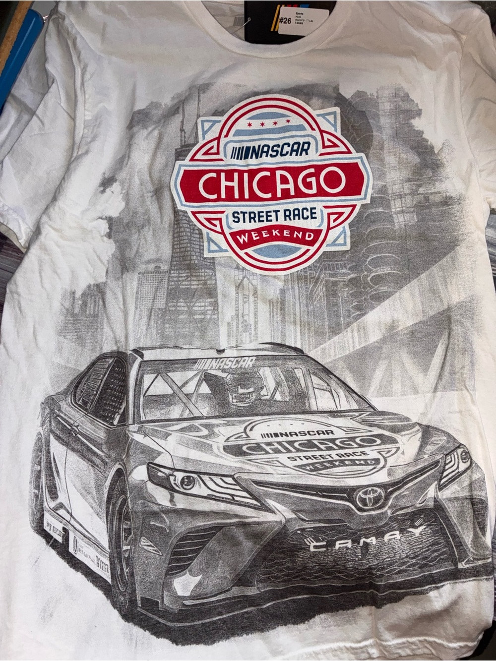 Champion White NASCAR Chicago Street Race Weekend Graphic Tee